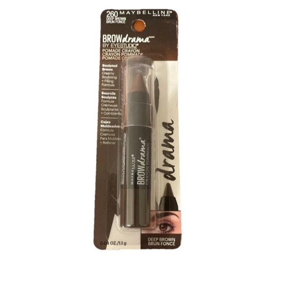 Maybelline Brow Drama by Eyestudio Pomade Crayon Brow Sculpting 260 Deep Brown - Picture 1 of 2